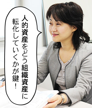 人的資産をどう組織資産に転化していくかが鍵！