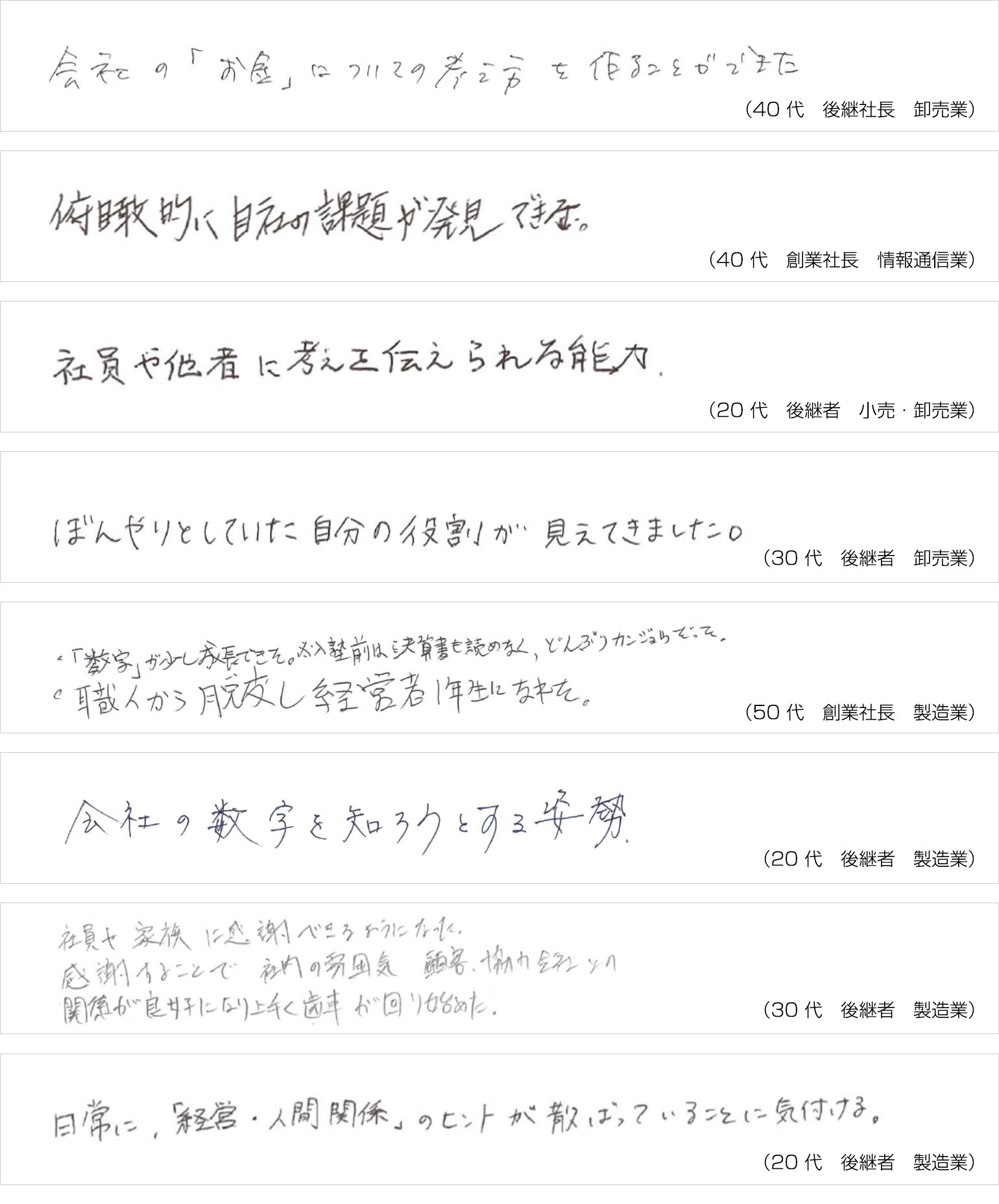 なにわあきんど塾でご自身が「成長できた！」と感じることは何ですか？卒塾生の声